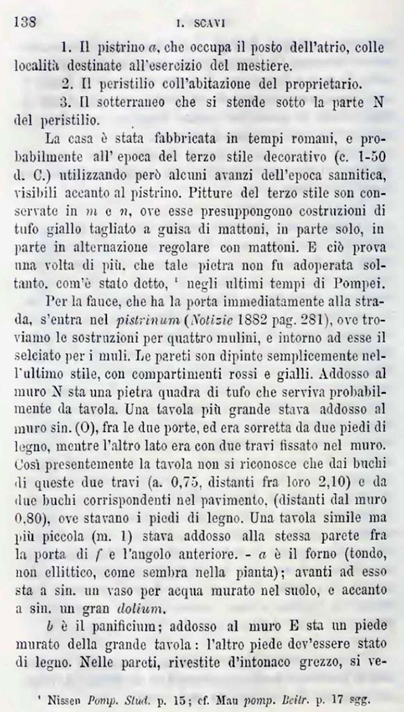 Bullettino dell’Instituto di Corrispondenza Archeologica (DAIR), 1884, p.138.