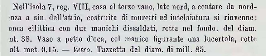 Sogliano, Notizie degli Scavi, December (1882), p.440;