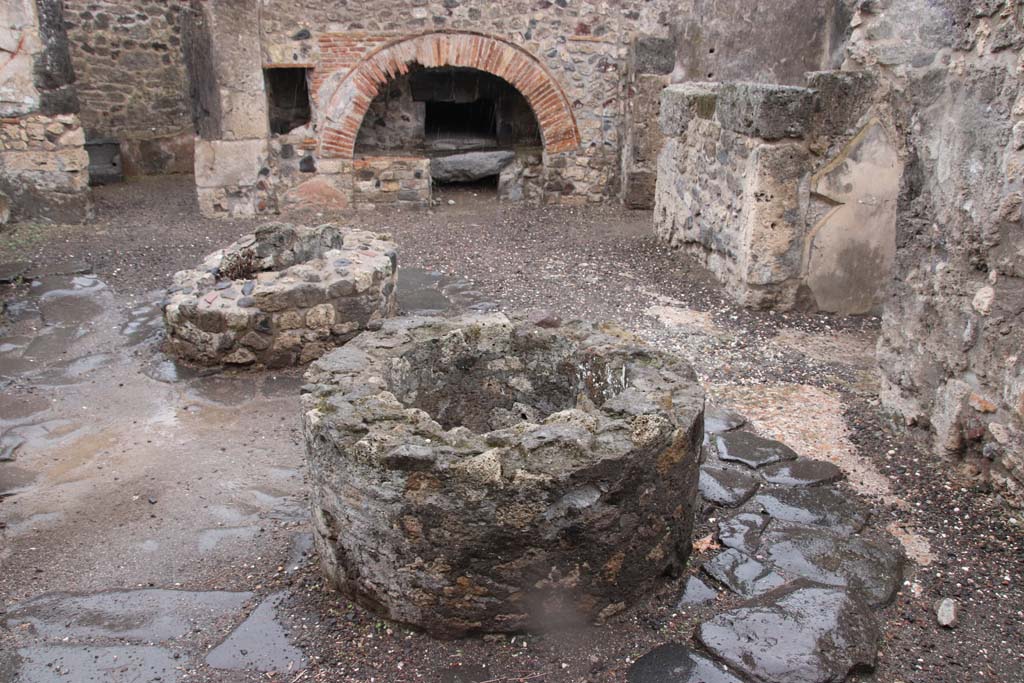 VIII.6.11 Pompeii. October 2020. Looking east across bakery room. Photo courtesy of Klaus Heese.