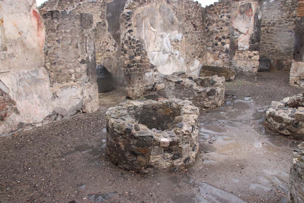 VIII.6.11 Pompeii. October 2020. Looking north across bakery room towards north-east corner. Photo courtesy of Klaus Heese.