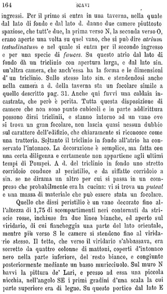 VIII.7.6 Pompeii. 1875. Report, by Mau, of excavations.
See Bullettino dell’Instituto di Corrispondenza Archeologica (DAIR), 1875, (p. 164).
