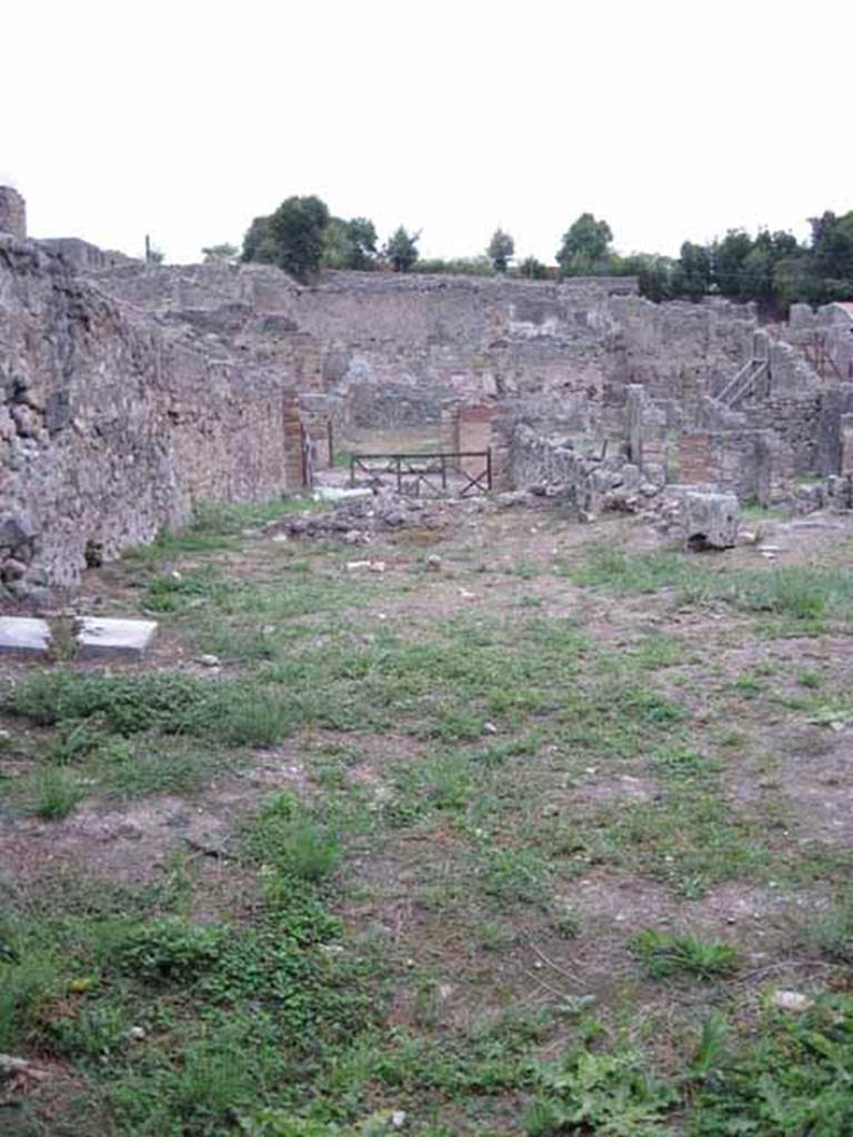 VIII.7.15 Pompeii. September 2010. Looking east to road, from rear.
Photo courtesy of Drew Baker.
