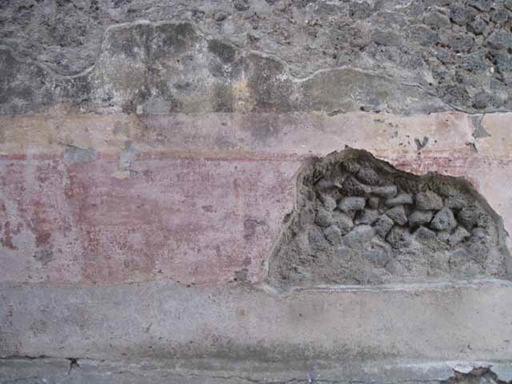 VIII.7.20 Pompeii. September 2010. Graffito passage. North wall. Sequence moving west - east of remaining fresco work. Photo courtesy of Drew Baker.