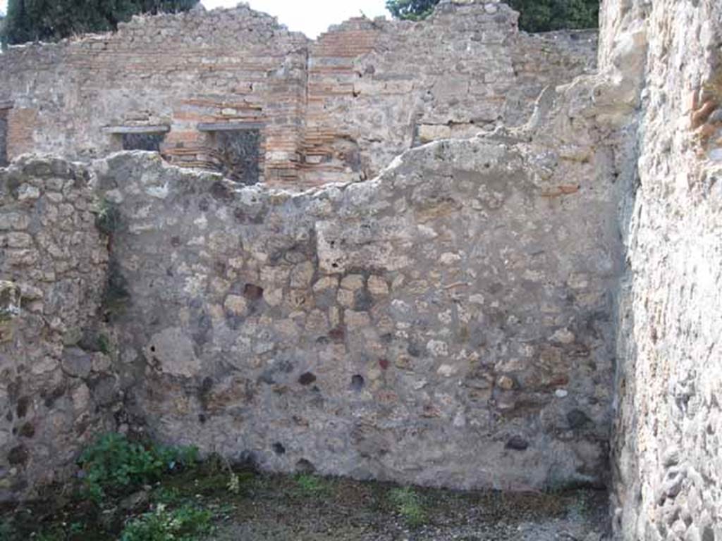 VIII.7.24 Pompeii. September 2010. West wall of oecus. Photo courtesy of Drew Baker.
