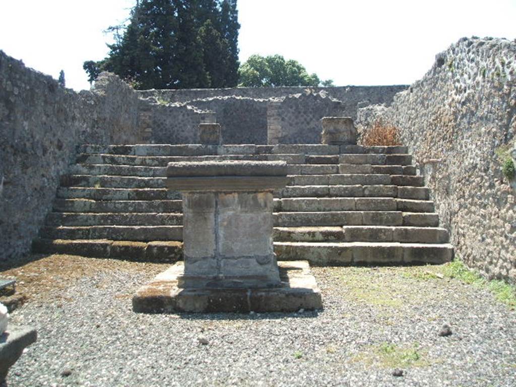 VIII.7.25 Pompeii. December 2006.  Looking west to the stairs leading to the temple. 