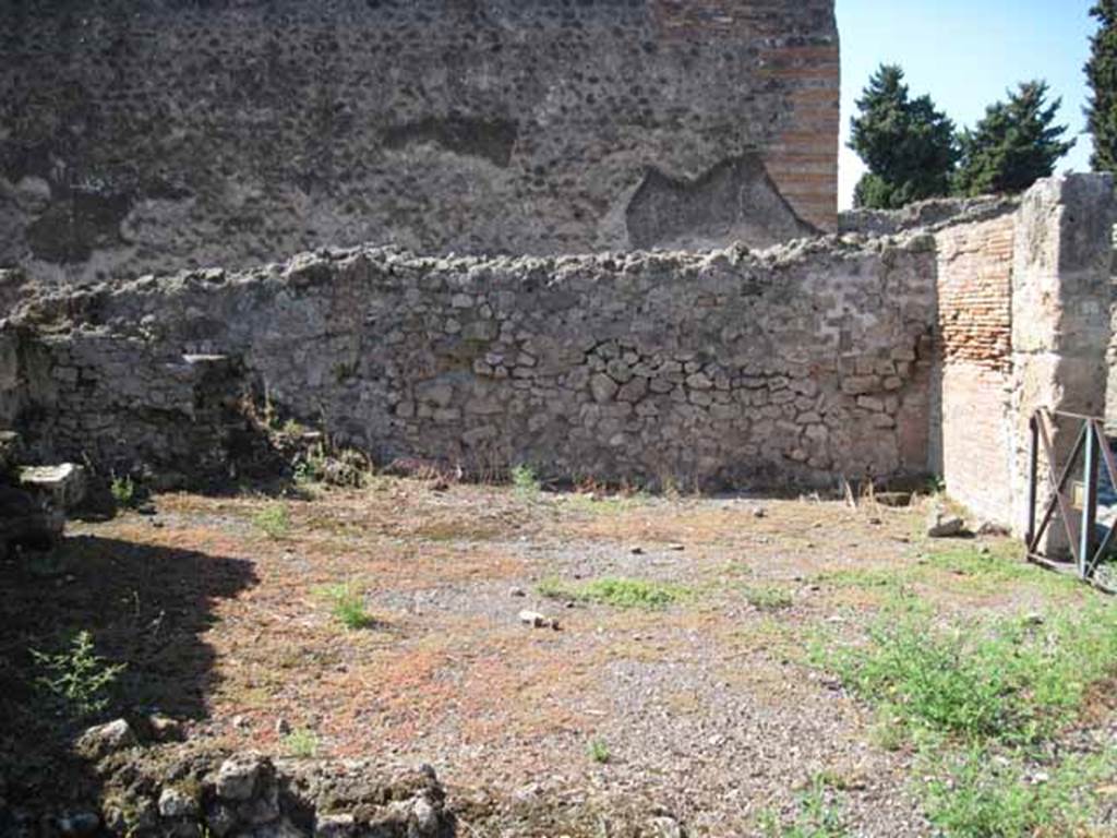 VIII.7.26 Pompeii. September 2010. Looking west into main entrance room from third room. Photo courtesy of Drew Baker.
