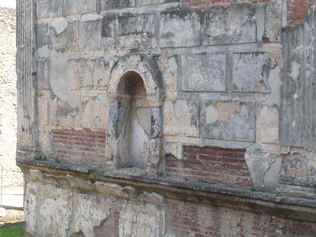 VIII.7.28, Pompeii. May 2011. West rear wall of temple cella. Photo courtesy of Buzz Ferebee.