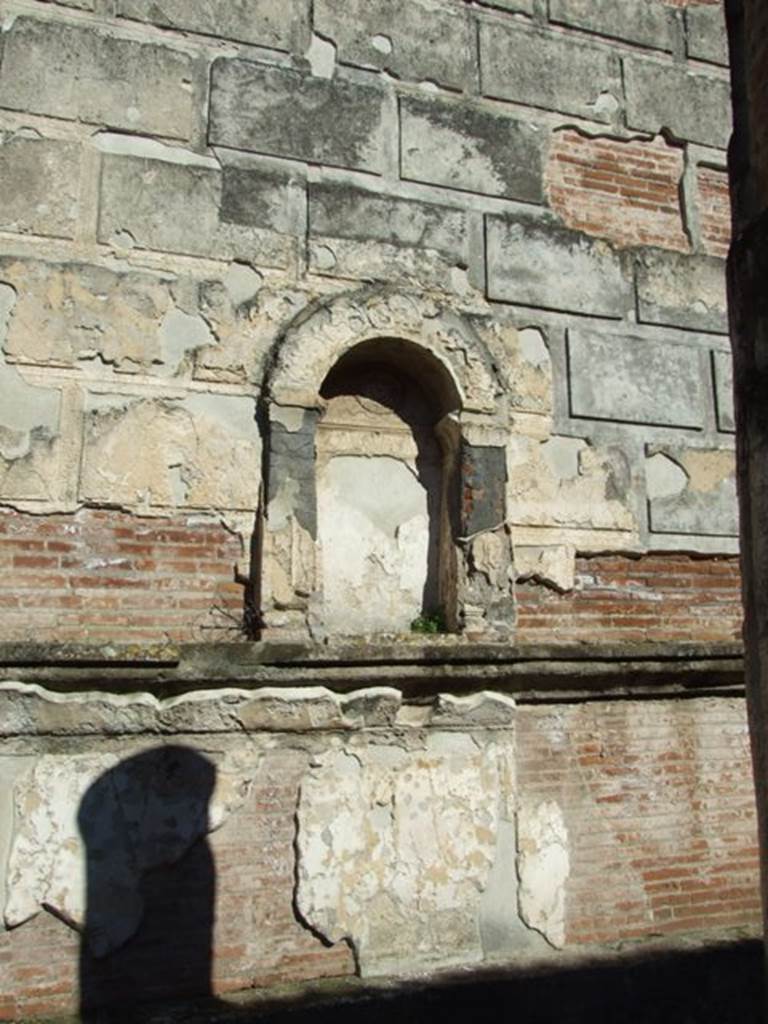 VIII.7.28 Pompeii.  March 2009. West rear wall of Temple Cella.  