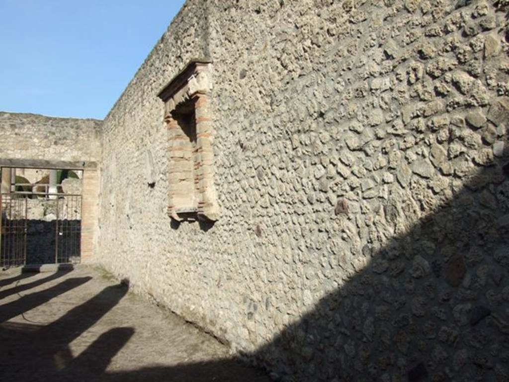 VIII.7.28 Pompeii.  December 2007. Looking north along east wall.