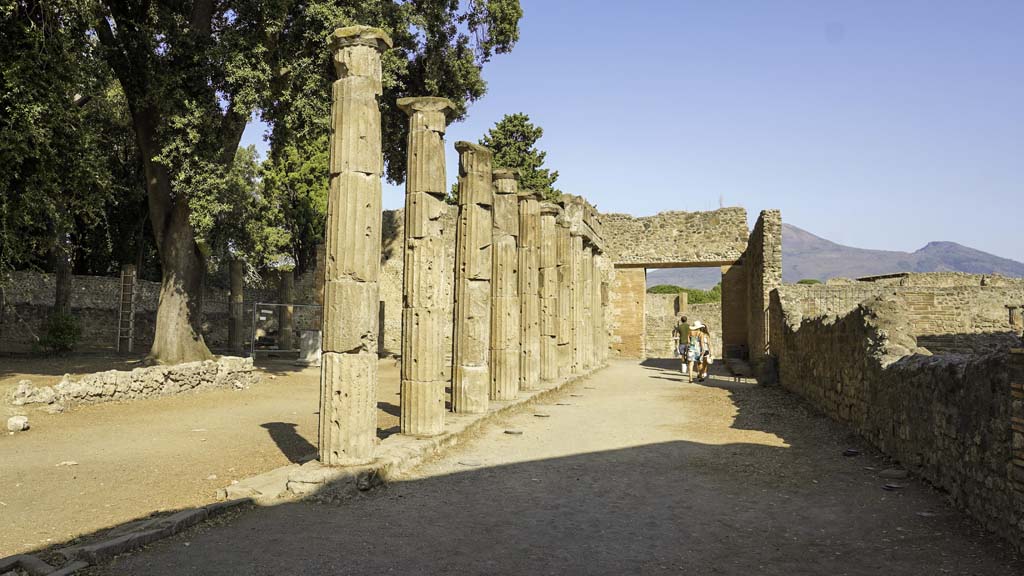 VIII.7.30 Pompeii. August 2021. Looking north along east side of Triangular Forum. Photo courtesy of Robert Hanson.