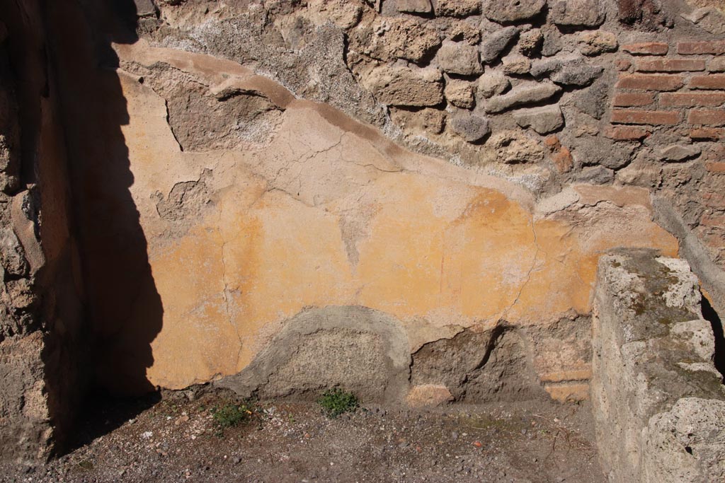 IX.1.3 Pompeii. October 2022. North wall of bakery shop. Photo courtesy of Klaus Heese

