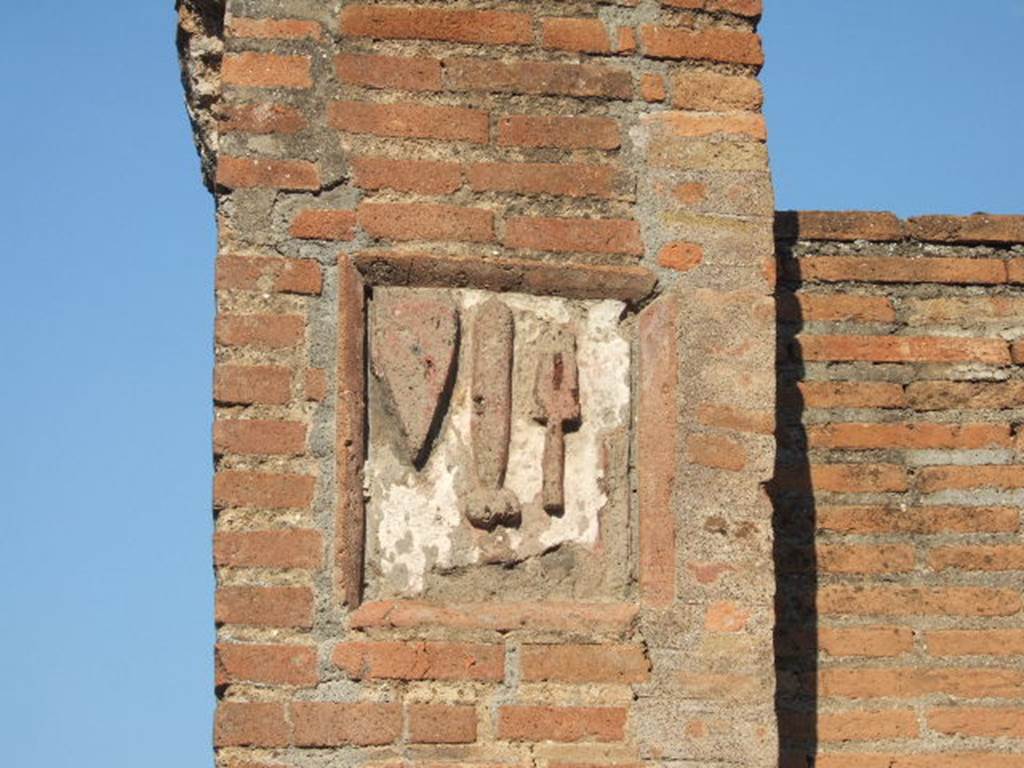 IX.1.5 Pompeii. September 2005. Plaque.