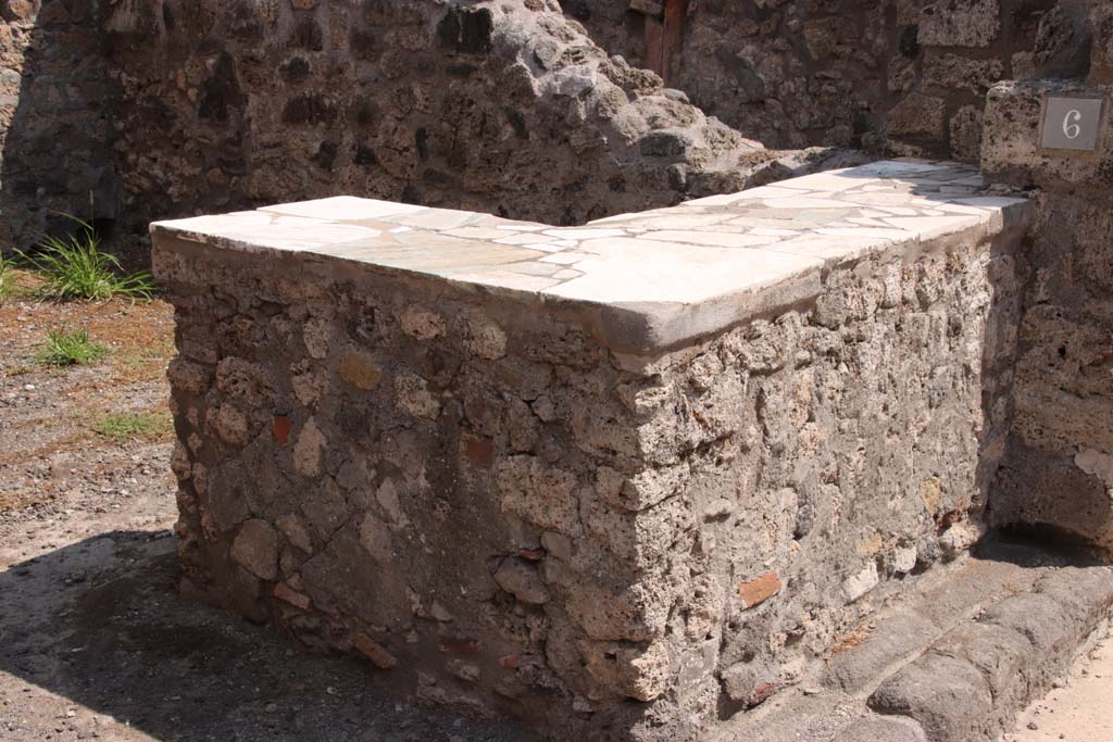 IX.1.6 Pompeii. September 2021. Looking south-east across counter. Photo courtesy of Klaus Heese.