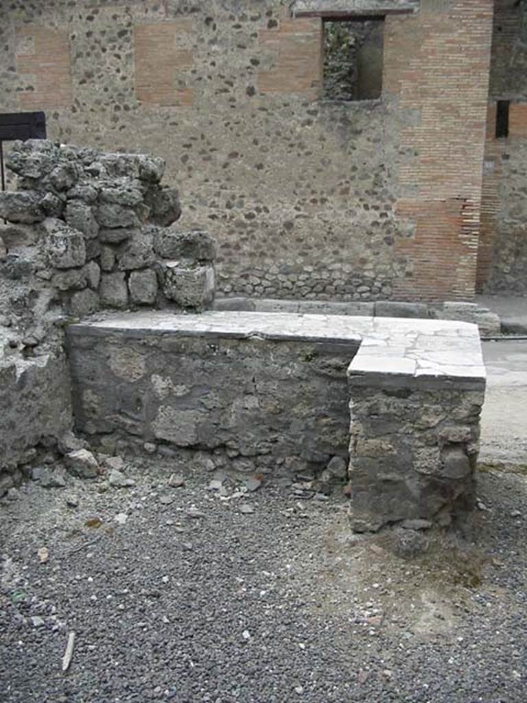 IX.1.6 Pompeii. May 2003. Looking west across counter, from rear. Photo courtesy of Nicolas Monteix.