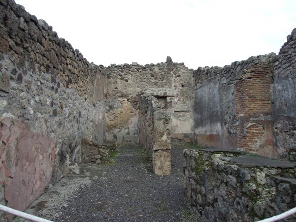 IX.1.8 Pompeii. December 2007. Looking east across bar room to rear rooms.