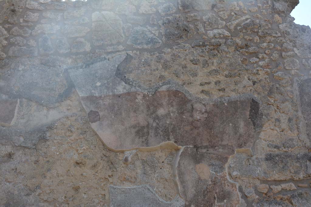 IX.1.12 Pompeii. July 2017. Detail of remaining stucco on south wall of peristyle garden.
Foto Annette Haug, ERC Grant 681269 DÉCOR.

