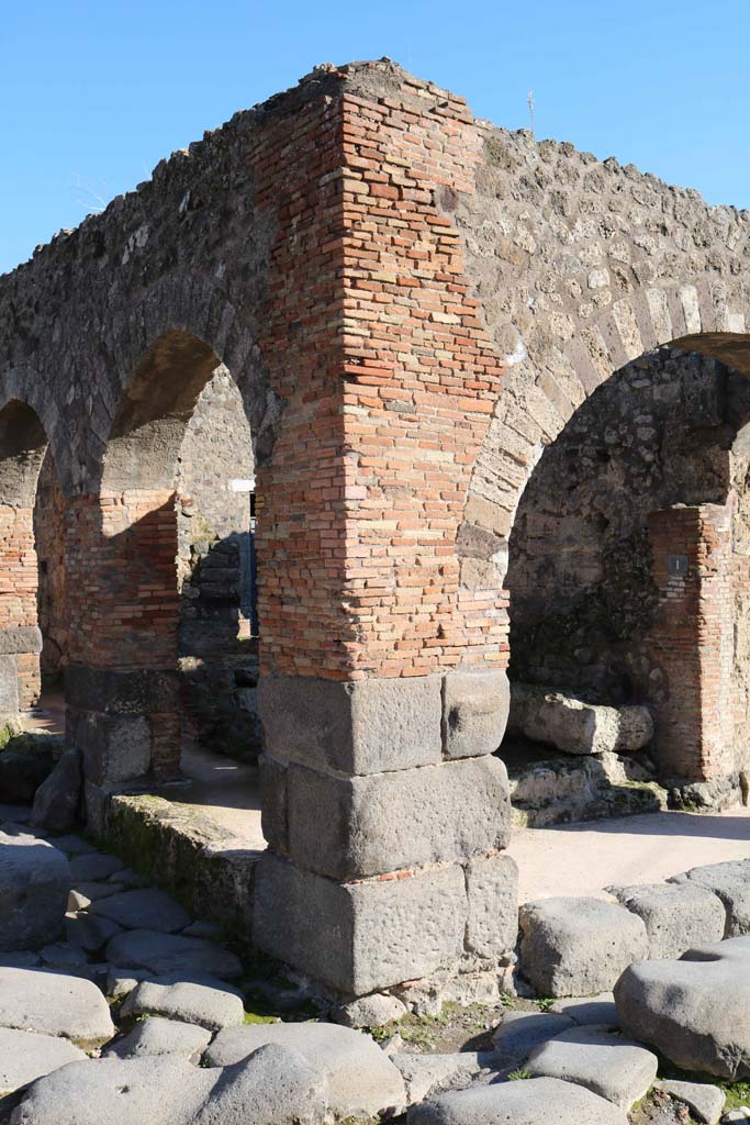 IX.2.1 Pompeii. December 2018. Looking towards corner of junction. Photo courtesy of Aude Durand.