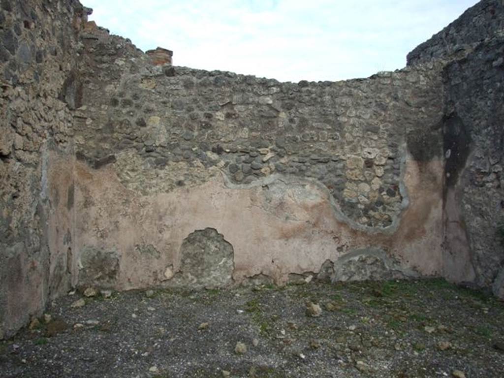 IX.2.2 Pompeii. December 2007. East wall of shop.