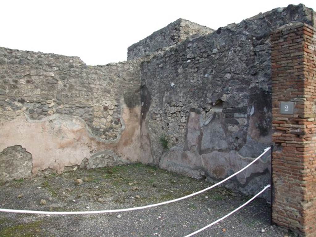 IX.2.2 Pompeii. December 2007. Looking towards south-east corner of shop.

