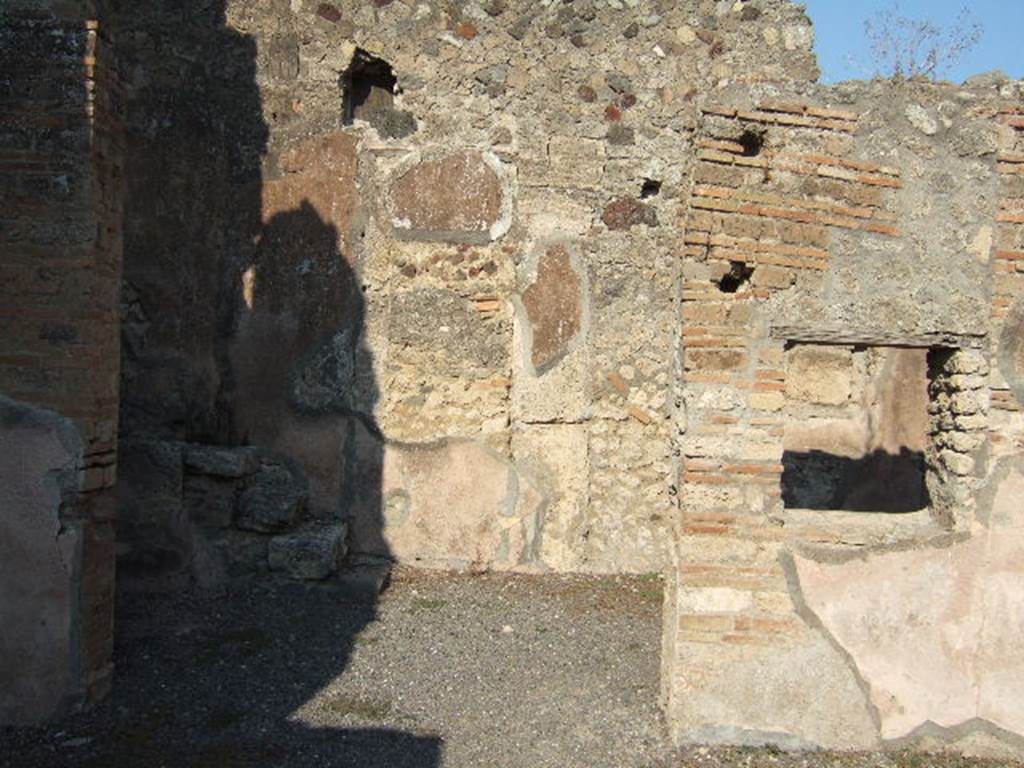 IX.2.9 Pompeii. September 2005. Rear room, looking east from shop.