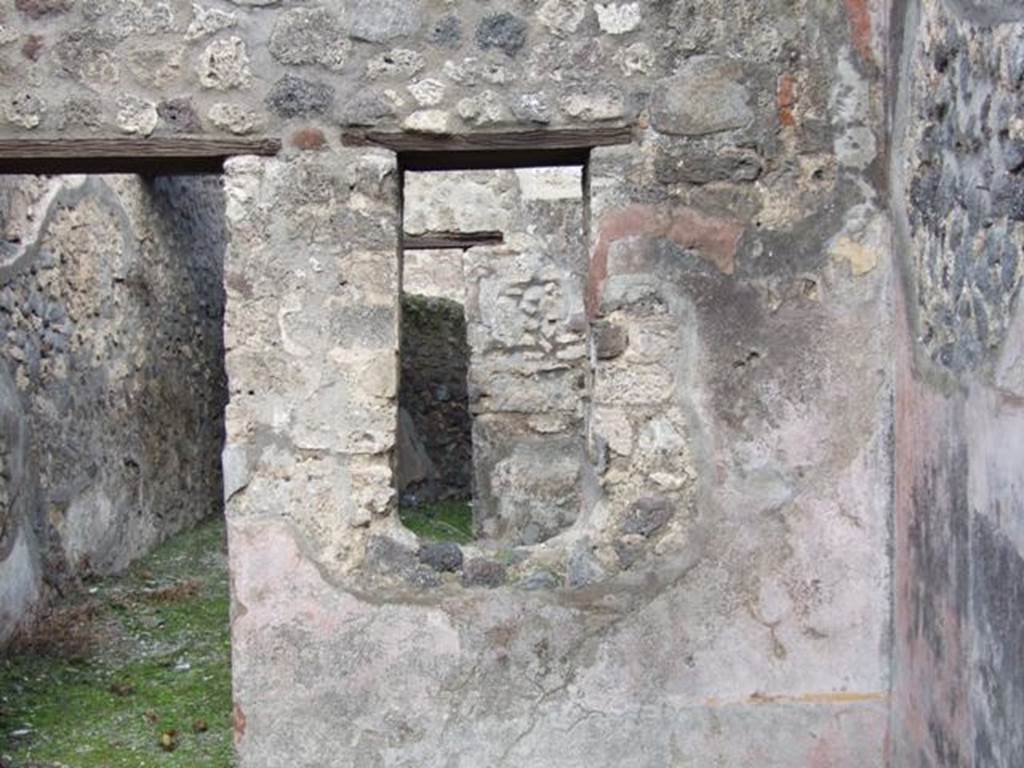 IX.2.12 Pompeii. December 2007. Window in east wall of shop.