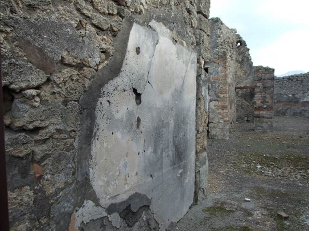 IX.2.21 Pompeii.   March 2009.  East side of entrance fauces.