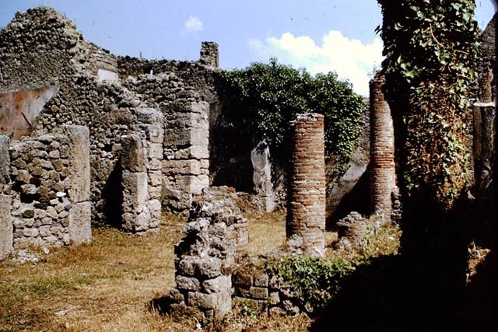 IX.2.27 Pompeii. 1964. Looking south-east towards stairs and workshop.    Photo by Stanley A. Jashemski.
Source: The Wilhelmina and Stanley A. Jashemski archive in the University of Maryland Library, Special Collections (See collection page) and made available under the Creative Commons Attribution-Non Commercial License v.4. See Licence and use details.
J64f1309

IX.2.27 Pompeii. 1964. Looking south-east towards doorways to cubiculum, stairs and workshop. Photo by Stanley A. Jashemski.
Source: The Wilhelmina and Stanley A. Jashemski archive in the University of Maryland Library, Special Collections (See collection page) and made available under the Creative Commons Attribution-Non-Commercial License v.4. See Licence and use details.
J64f1309
