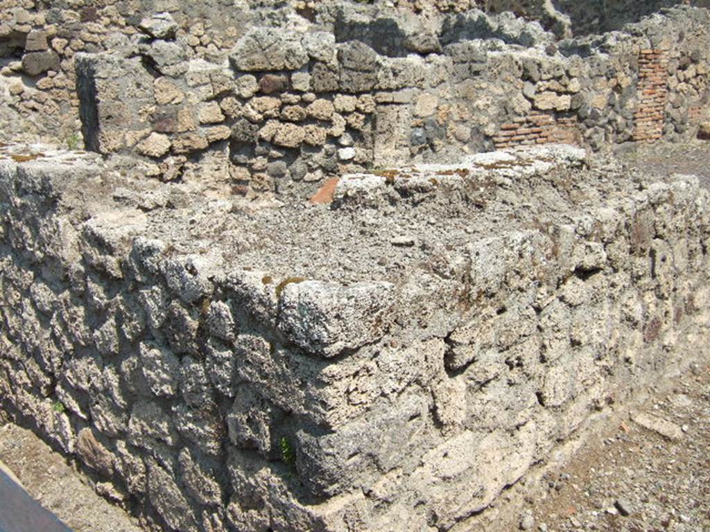 IX.3.10 Pompeii. May 2006.  Counter for selling the bread.