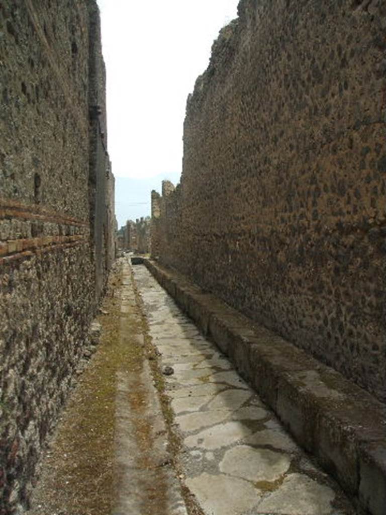 IX.5 Pompeii.   Vicolo di Tesmo looking south, from near IX.4.16

