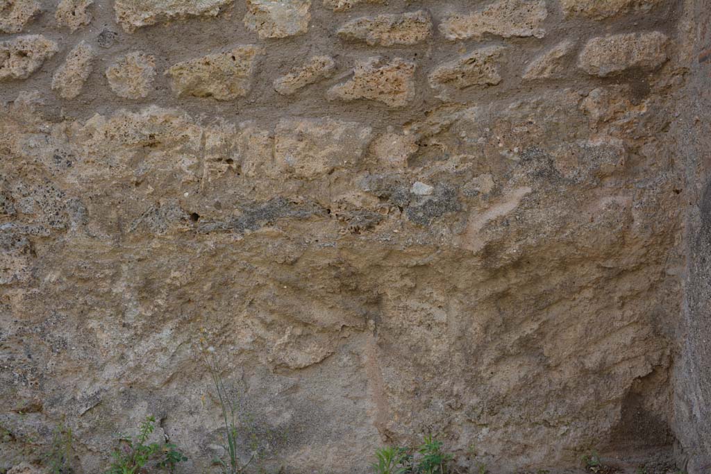 IX.5.2 Pompeii. May 2017. Room L, looking towards detail of lower west wall at north end. 
Foto Christian Beck, ERC Grant 681269 DCOR.
