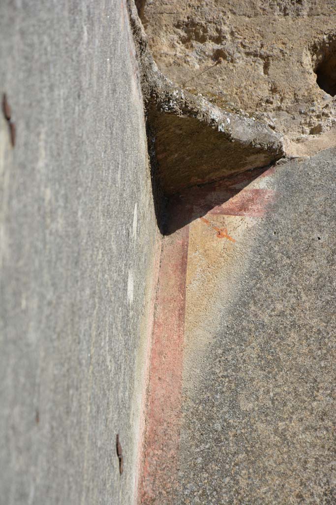 IX.5.6 Pompeii. May 2017. 
Room o, looking towards upper south wall with ceiling, in south-east corner. 
Foto Christian Beck, ERC Grant 681269 DCOR.

