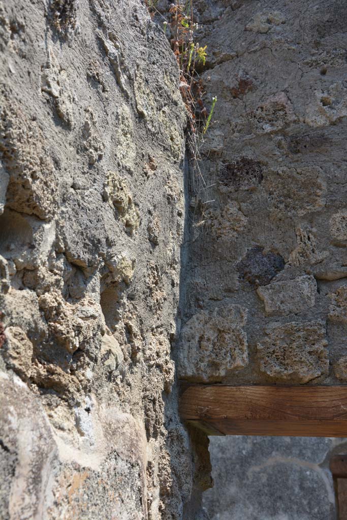 IX.5.6 Pompeii. May 2017. Room s, upper north-east corner, and east wall above doorway.
Foto Christian Beck, ERC Grant 681269 DCOR.
