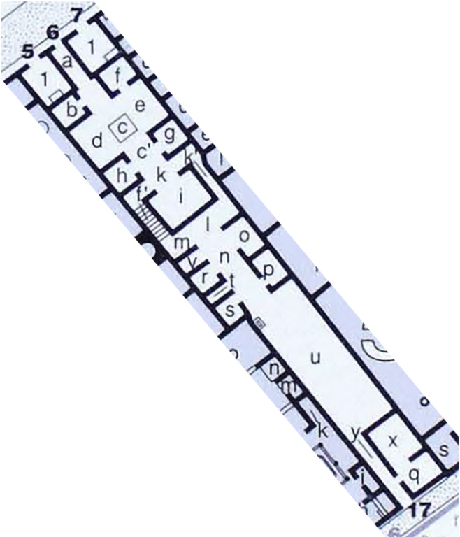 IX.5.6 Pompeii. House with rear entrance and stable at IX.5.17
Room Plan