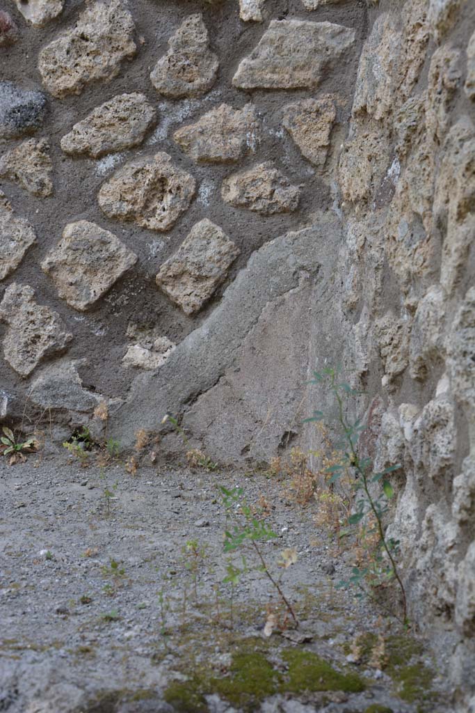 IX.5.7 Pompeii. May 2017. Detail of plaster on east wall above steps in south-east corner.
Foto Christian Beck, ERC Grant 681269 DCOR.

