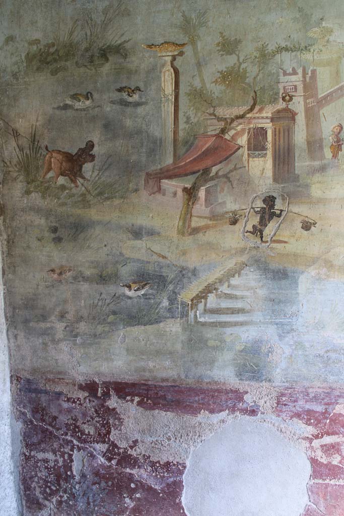 IX.5.9 Pompeii. May 2019. Room l (L), north wall at west end.  
Foto Christian Beck, ERC Grant 681269 DCOR.
