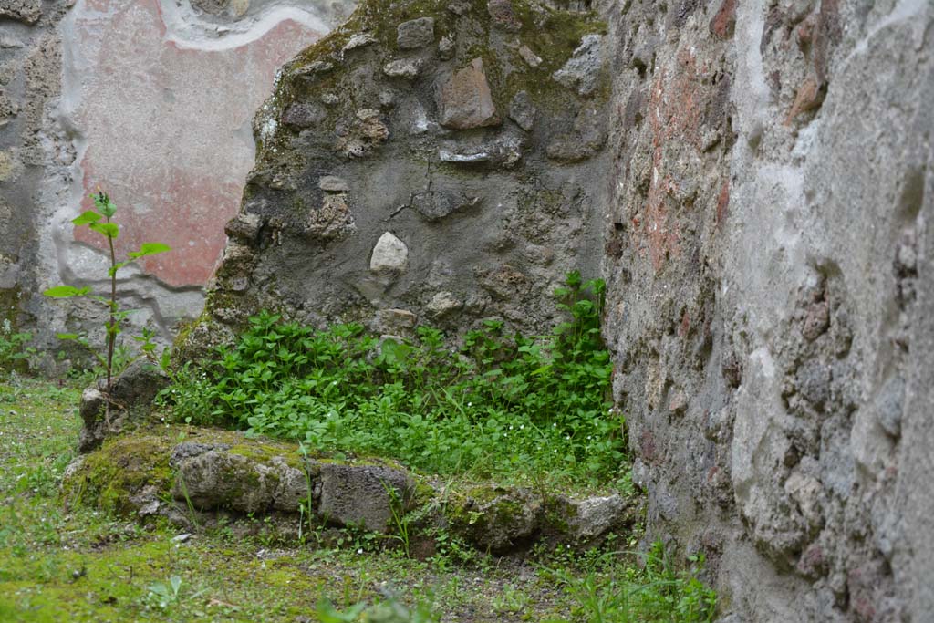 IX.5.9 Pompeii. March 2017. Room n, looking south to dividing wall between n/q against west wall.  
Foto Christian Beck, ERC Grant 681269 DCOR.

