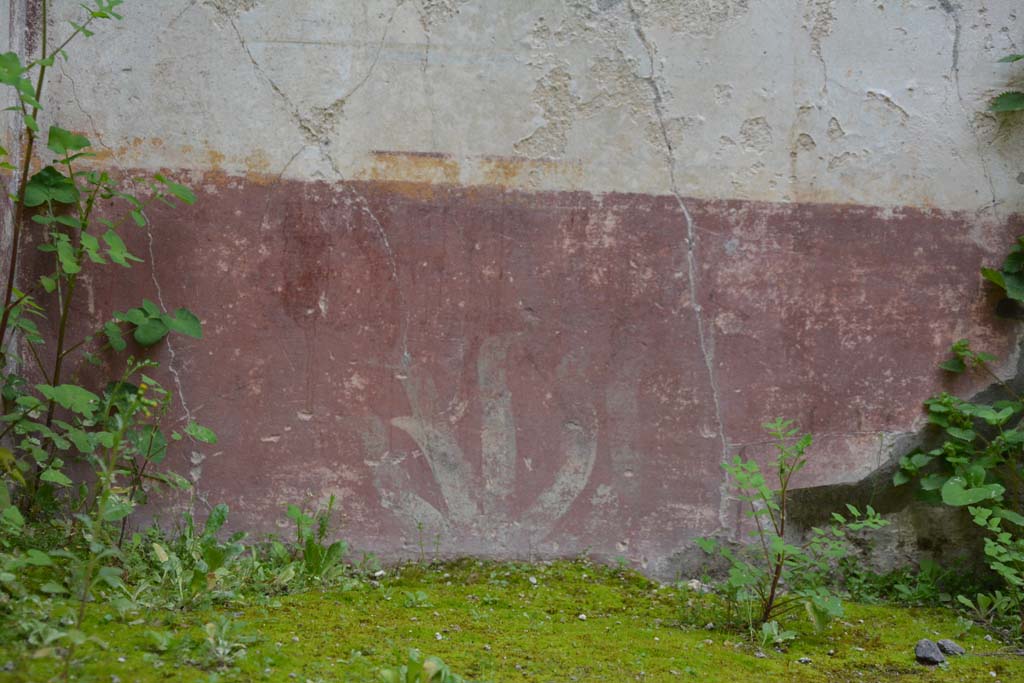 IX.5.9 Pompeii. March 2017. Room o, detail of zoccolo at base of north wall in north-west corner. 
Foto Christian Beck, ERC Grant 681269 DCOR.
