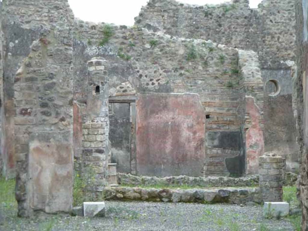 IX.5.9 Pompeii. May 2010. View across atrium to peristyle and rooms 12 and 13, from entrance.