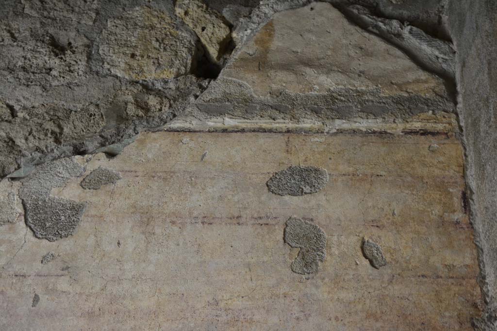 IX.5.9 Pompeii. March 2017. Room e, detail from upper south wall at west end.
Foto Christian Beck, ERC Grant 681269 DCOR.
