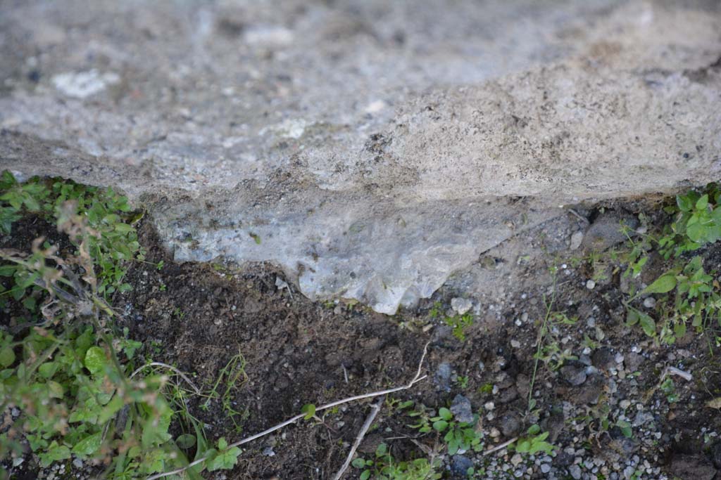 IX.5.10 Pompeii. March 2017. Detail from base of lower west wall towards south-west corner.
Foto Christian Beck, ERC Grant 681269 DCOR.
