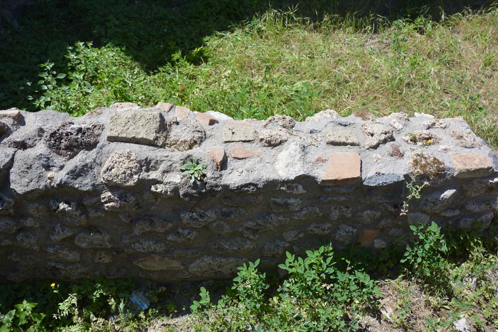 IX.5.14 Pompeii. May 2017. Room “t”, detail of small dividing wall between rooms “t” and “s”, looking west towards room “s”. 
Foto Christian Beck, ERC Grant 681269 DÉCOR.

