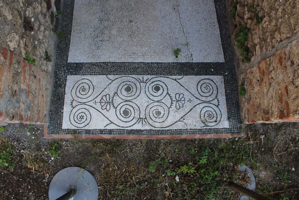 IX.5.14 Pompeii. May 2019. 
Room “a”, detail from west end of entrance corridor/fauces. 
Foto Christian Beck, ERC Grant 681269 DÉCOR.
