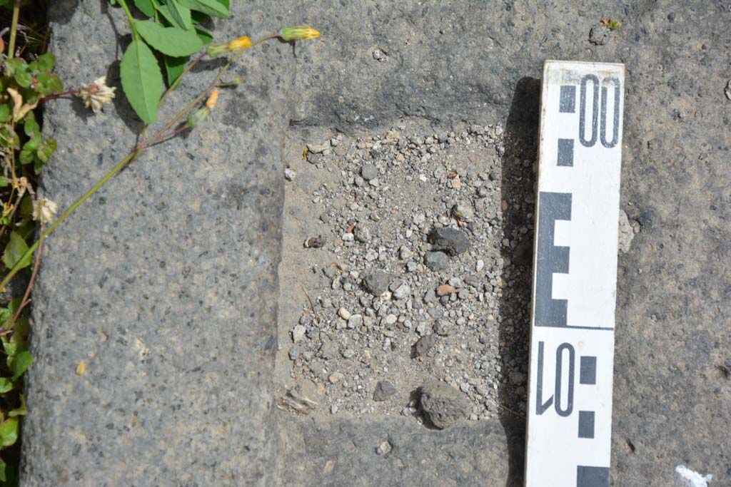 IX.5.14 Pompeii. May 2017. Room “b”, detail from doorway threshold between atrium and peristyle.
Foto Christian Beck, ERC Grant 681269 DÉCOR.
