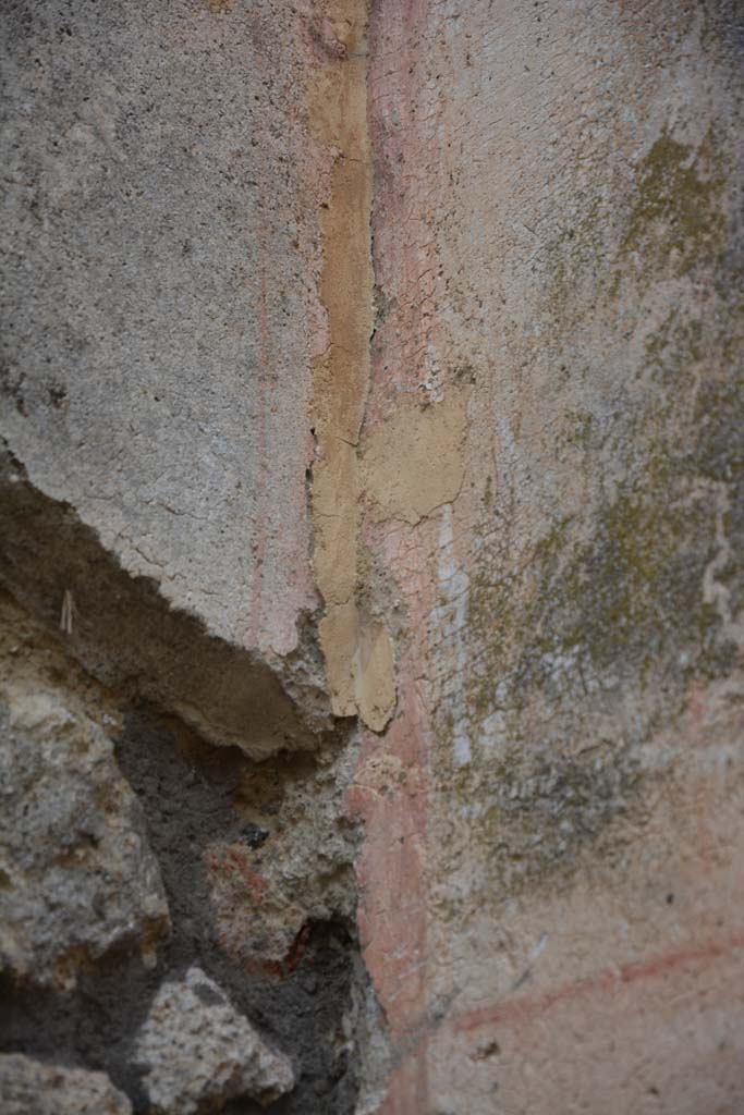 IX.5.14 Pompeii. May 2017. Room d, detail from north-west corner.
Foto Christian Beck, ERC Grant 681269 DCOR.
