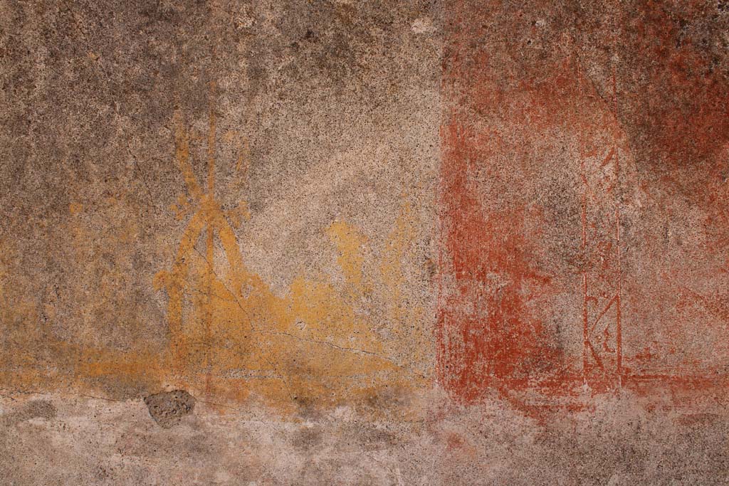 IX.5.14 Pompeii. May 2019. Room d, detail from east wall.
Foto Christian Beck, ERC Grant 681269 DCOR.

