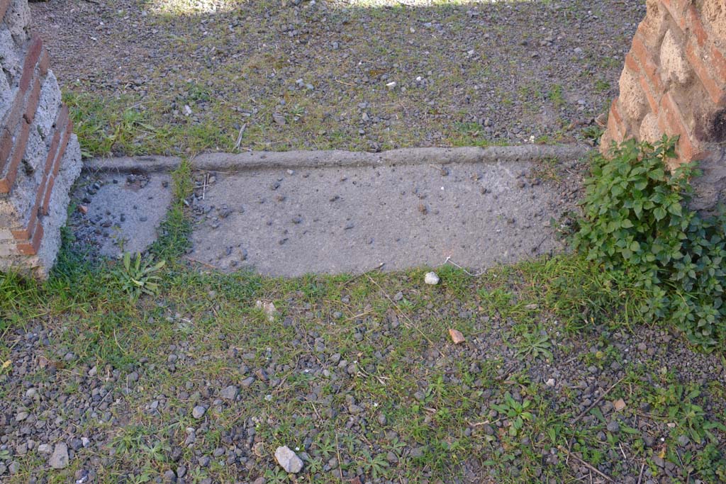 IX.5.16 Pompeii. March 2017. Room d’,  doorway threshold, looking out from room d’ into c’
Foto Christian Beck, ERC Grant 681269 DÉCOR.
