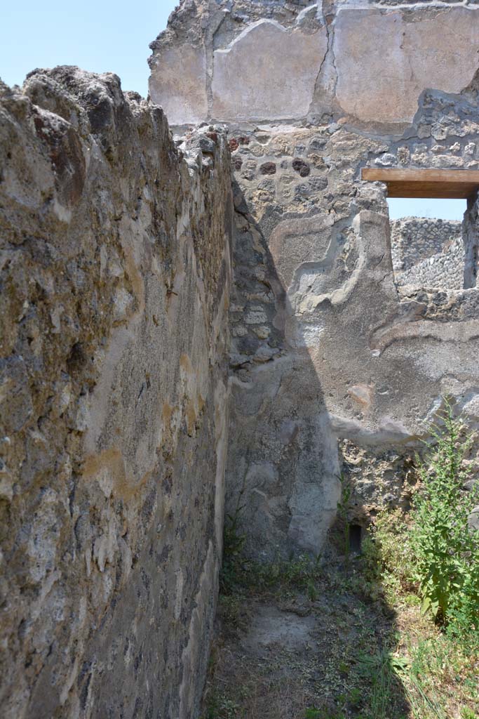 IX.5.17/6 Pompeii. May 2017. Room x, looking north along west wall towards upper north-west corner. 
Foto Christian Beck, ERC Grant 681269 DCOR.
