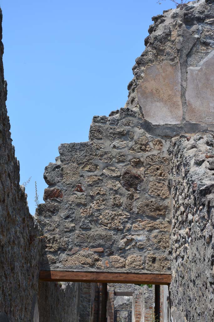 IX.5.6 Pompeii. May 2017. 
Room y, detail from north wall above doorway to garden area, u.
Foto Christian Beck, ERC Grant 681269 DÉCOR.
