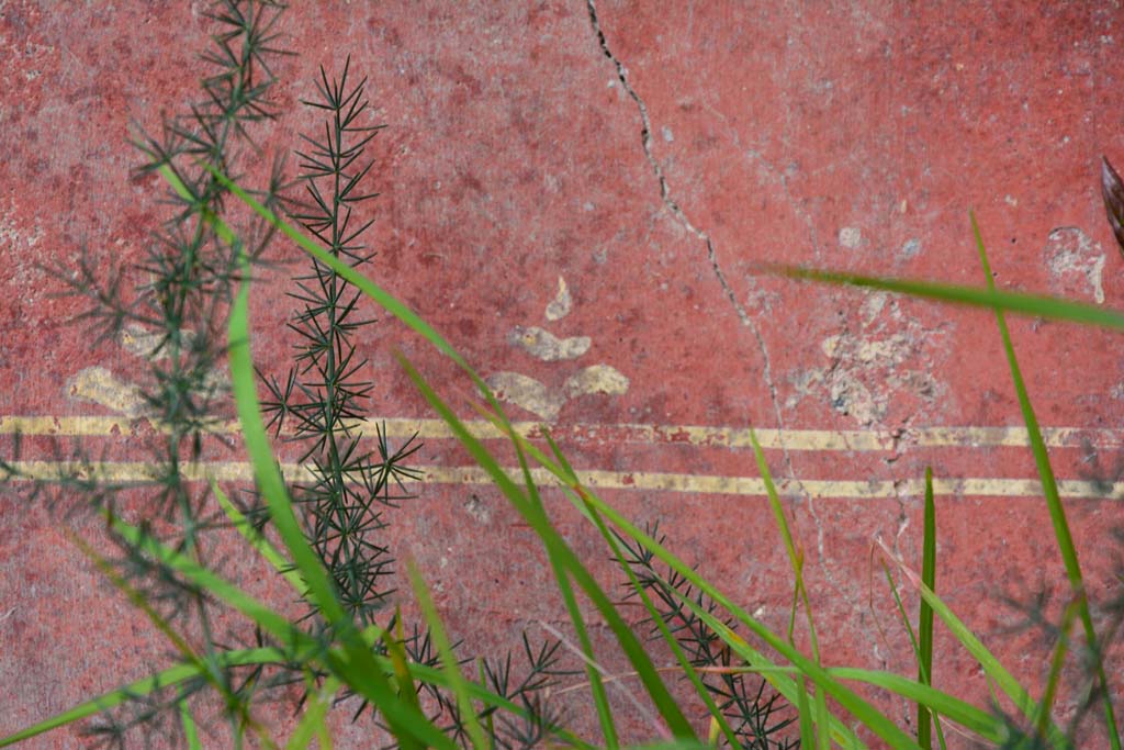 IX.5.18 Pompeii. March 2017. Room o, detail of painted decoration in bed recess on north wall.
Foto Christian Beck, ERC Grant 681269 DÉCOR.

