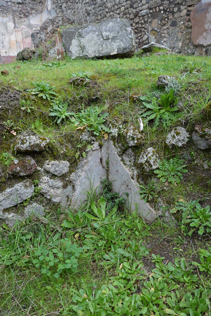 IX.5.18 Pompeii. March 2018. Atrium “b”, detail from north-east corner of pool.
Foto Annette Haug, ERC Grant 681269 DÉCOR.
